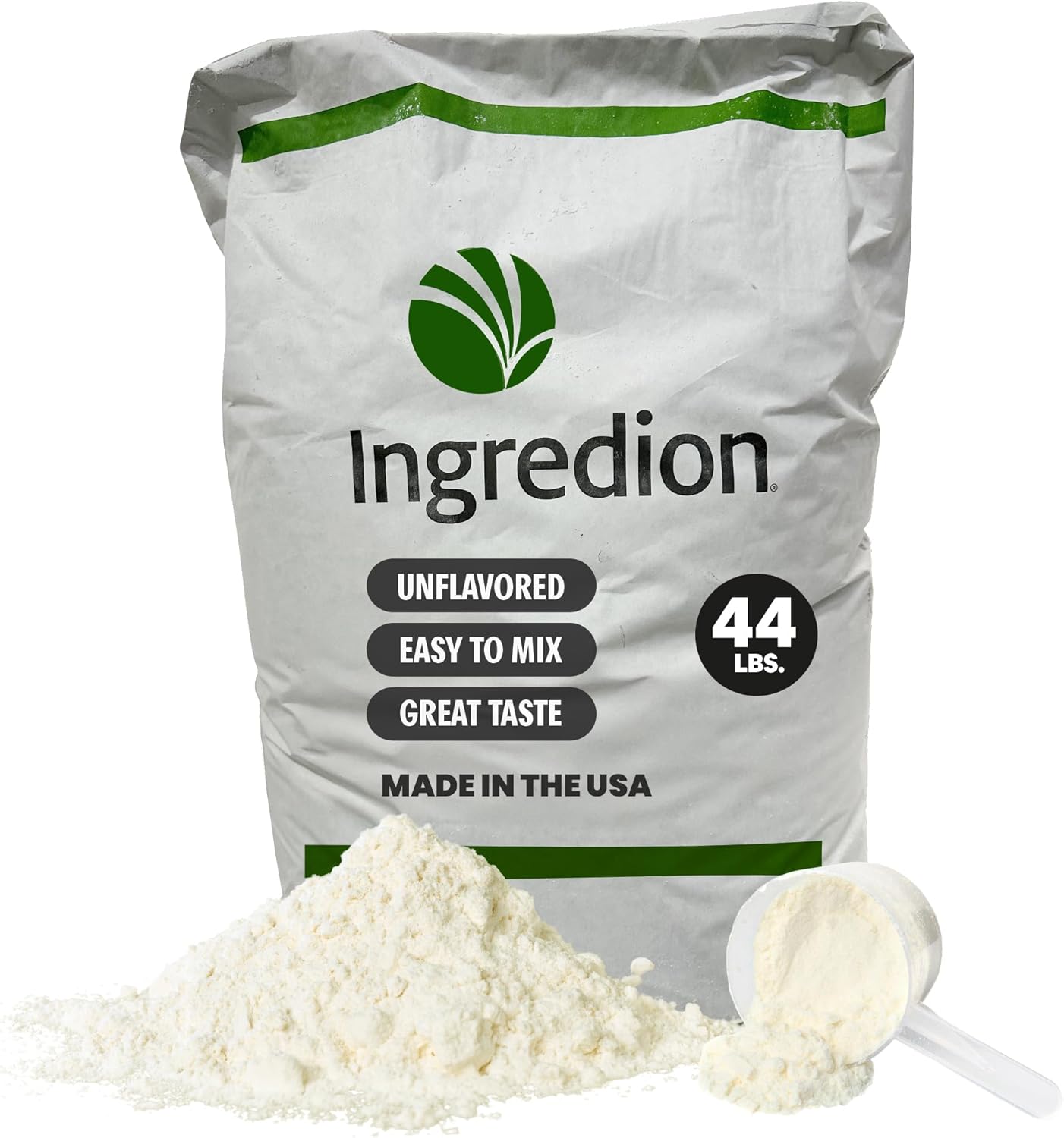 Pea Protein Powder – 44 lb Plant-Based Protein – Isolate Powder for Beverages, Snacks, Shakes – Clean, Unflavored Taste – Diet-Friendly and Easy to Digest – Resealable Pouch