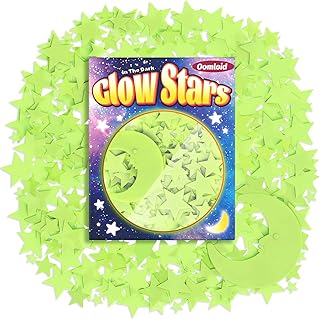 201 Pcs Glow in The Dark Stars Stickers for Ceiling, Toddler Stocking Stuffers Wall Room Decor Gifts, Luminous 3D Glowing Stars Stocking Stuffers for Kids Boys Girls