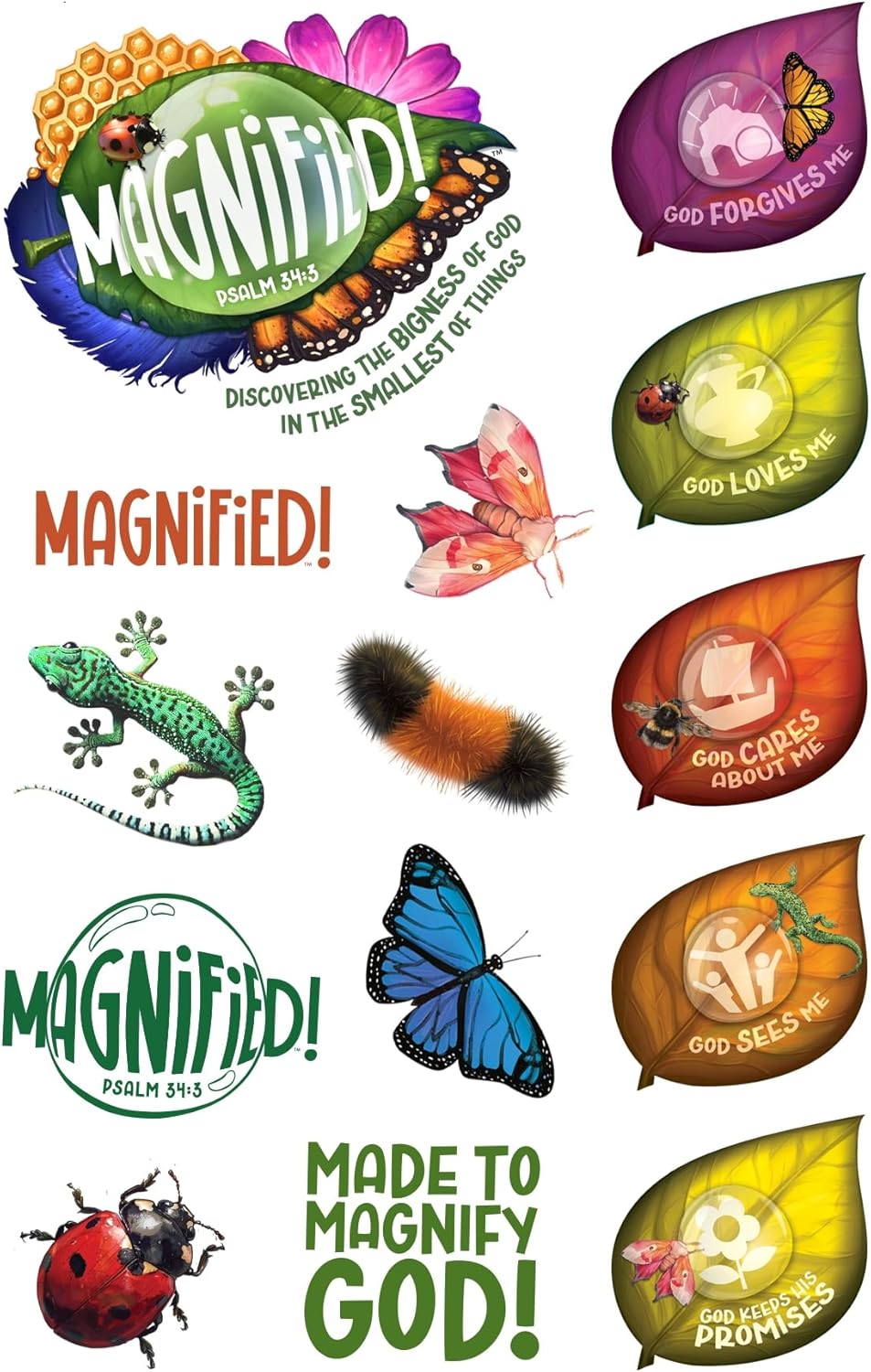 Lifeway Kids VBS 2025 Magnified! Theme Stickers (Package of 10 Sheets)