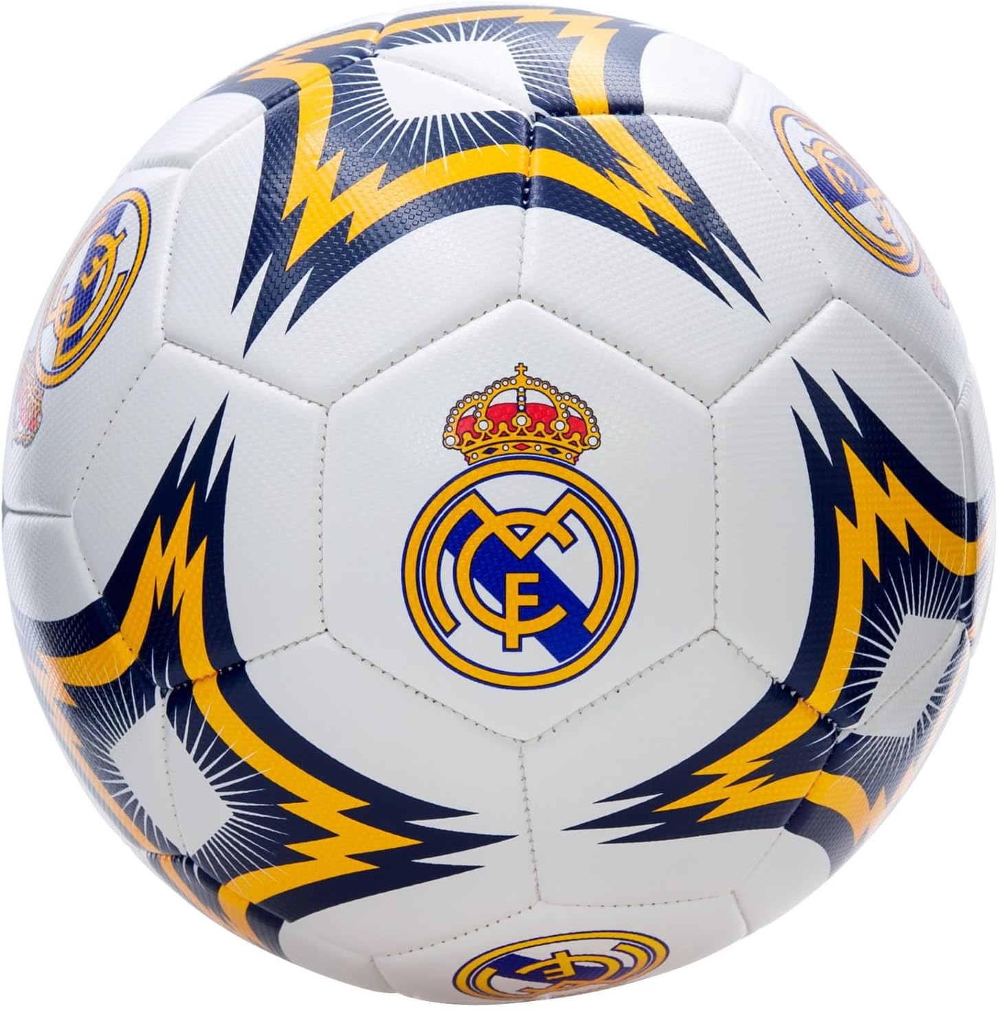 Icon Sports Real Madrid Soccer Ball Officially Licensed Player Ball Size 5 (Shiny Fabric) S Grade 03