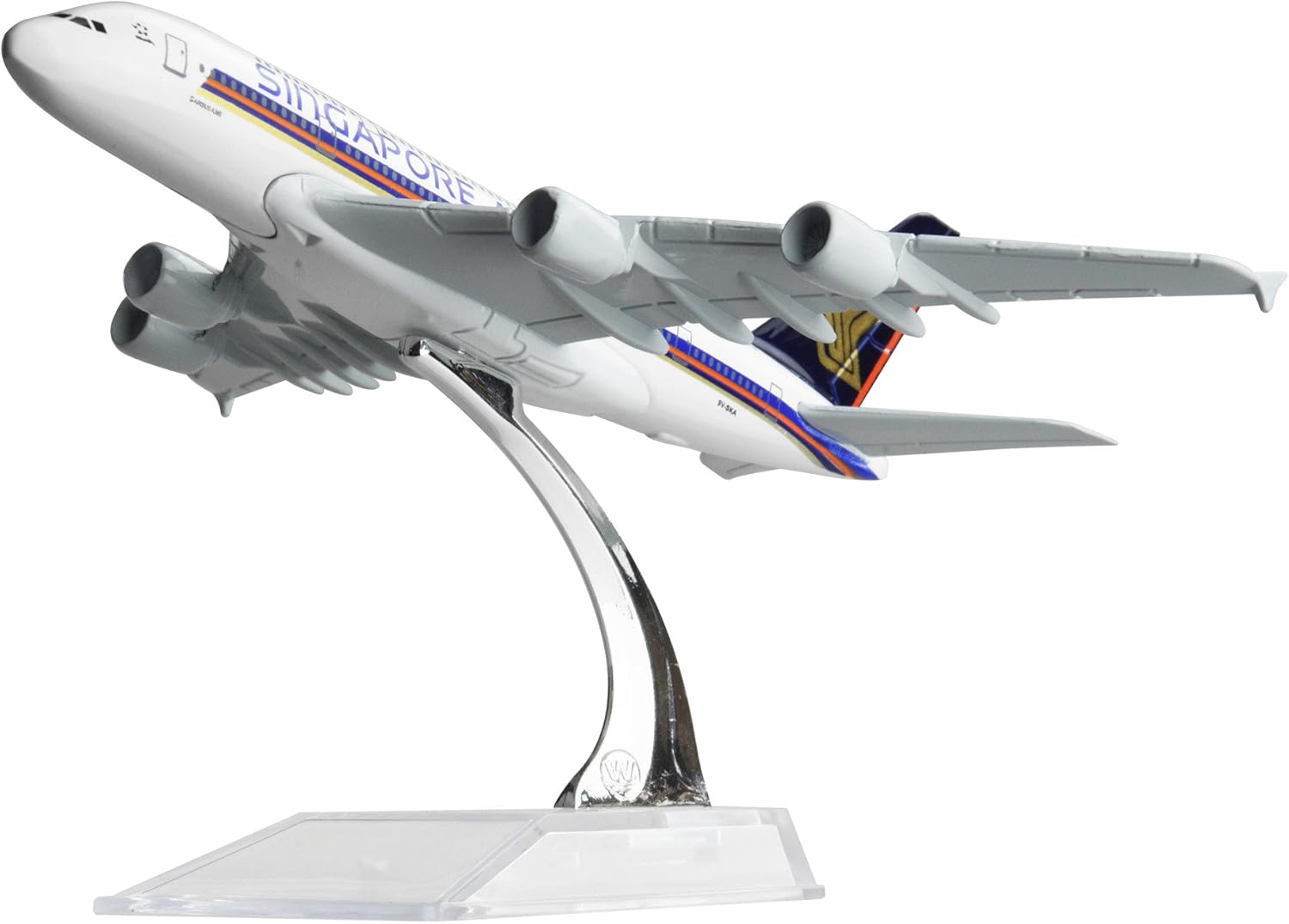 LESES Diecast Plane Model 1:400 Scale Singapore A380 Airplane Model for Decoration or Gift
