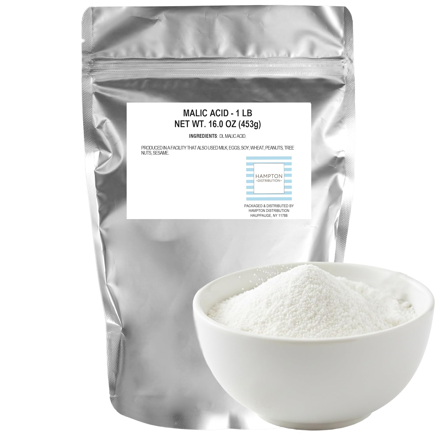 Malic Acid, 1 Pound Bulk Bag, Hampton Distribution