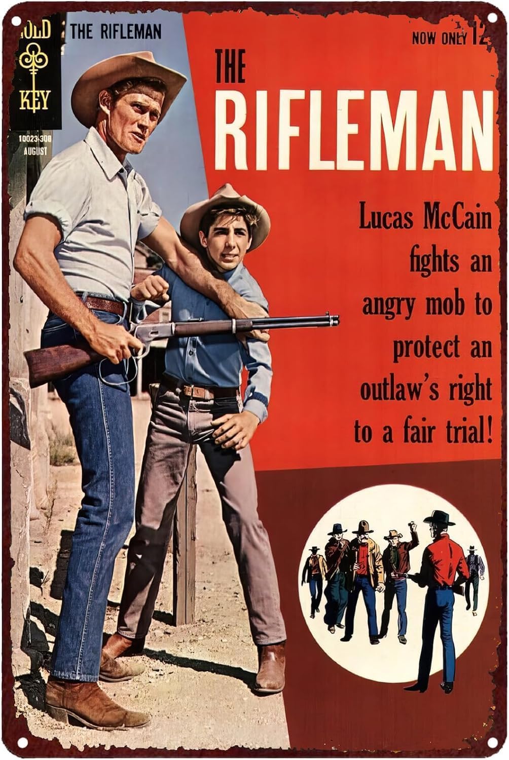 The Rifleman Art Poster - Retro Plaque Metal Tin Sign Wall Decor Art Sign for Garden Farmhouse Bathroom Home 12 x 8 Inch,de14bB188