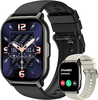 Smart Watch for Men Women Fitness: Make/Answer Call Smart Watches for Men Digital Mens Watches Running Waterproof Smartwatch Android Phones iPhone Samsung Compatible Heart Rate Monitor Step Tracker