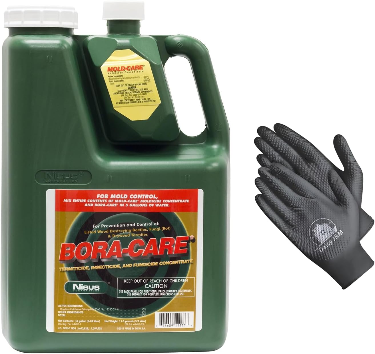 Daisy J&M Bora-Care with Mold-Care 128oz + Disposable Gloves