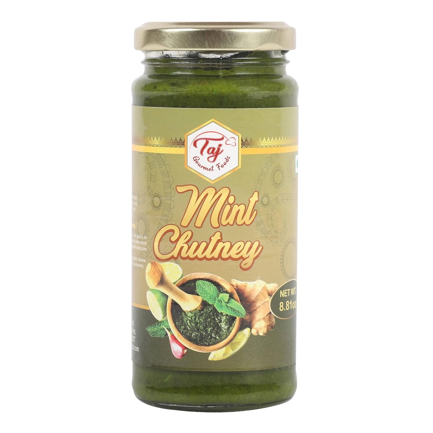 TAJ Mint Chutney | Fresh Mint Chutney | Pudina Chutney | (250g)