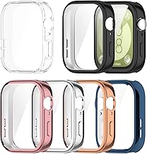 RuenTech Compatible for HUAWEI Watch FIT 3 Case Cover, Ultra Slim Soft Cover Case & Screen Protector for HUAWEI Watch FIT 3 Smartwatch (6-Pack)
