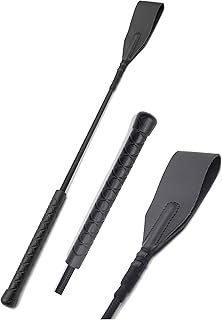 Riding Crop 18" for Horses, Equestrian Riding Crop for Horses, Double Slapper Horse Crop, Black English Riding Crop, Genuine Leather Horse Crop