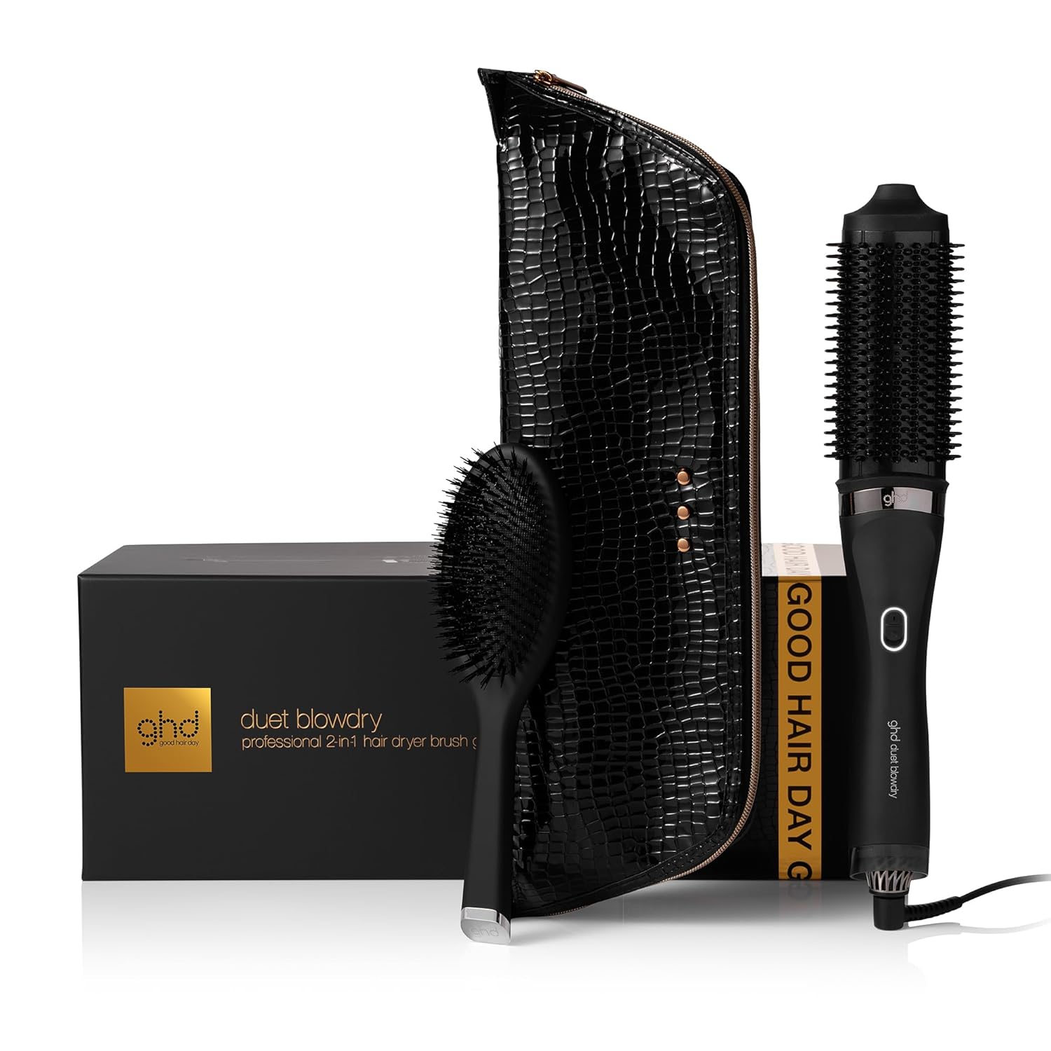 ghd Duet Blowdry-Hair Dryer Brush | Wet to Blow Dried with No Heat Damage | 3X More Volume with 24 Hour Long-Lasting Results | Blow Dry with No Fizz | 50% More Shine