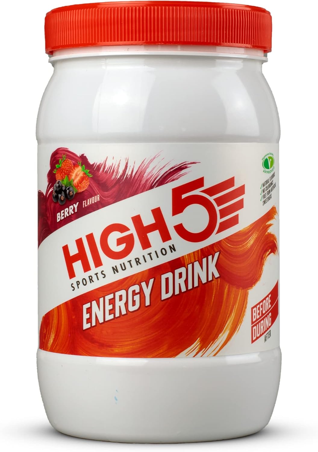 HIGH5 Energy Drink - Electrolytes Sport Energy Drink Powder - Isotonic Drink with 2:1 Fructose - Hydration for Running, Cycling & Endurance Fuel - Natural Flavours, Vegan (Berry, 1kg - 21 Servings)