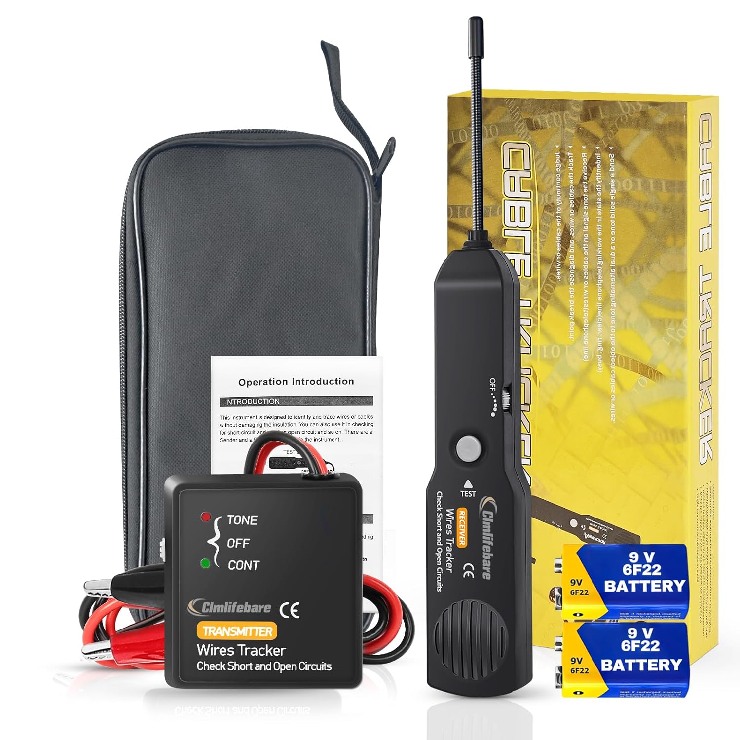 Wire Tracer Electrical,Circuit Tracer,Automotive Electrical Open&Short Finder Circuit Tester,Wire Cable Tracker Electrical,Automotive Wire Tester Electrical Tool DC 6-42V(Batteries 2PCS Included)