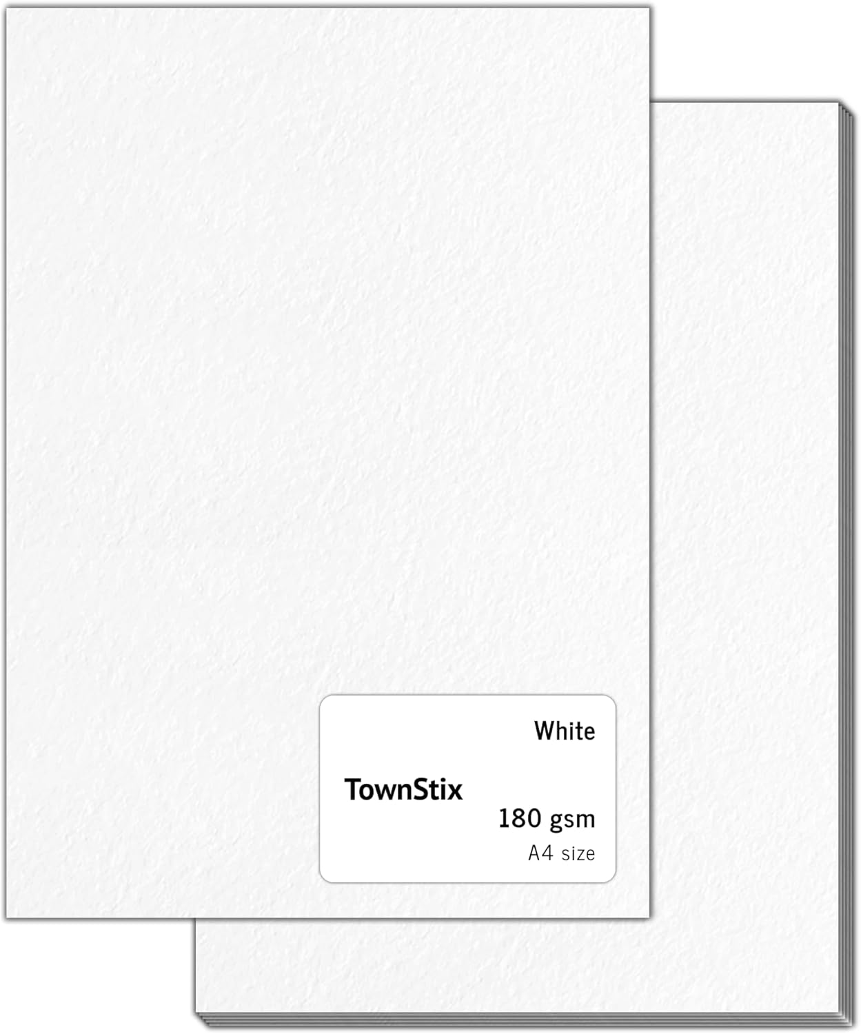 60 Pieces, 180gsm - White Card A4, Thick Cardstock Paper for Craft, Printing - 297 x 210 mm