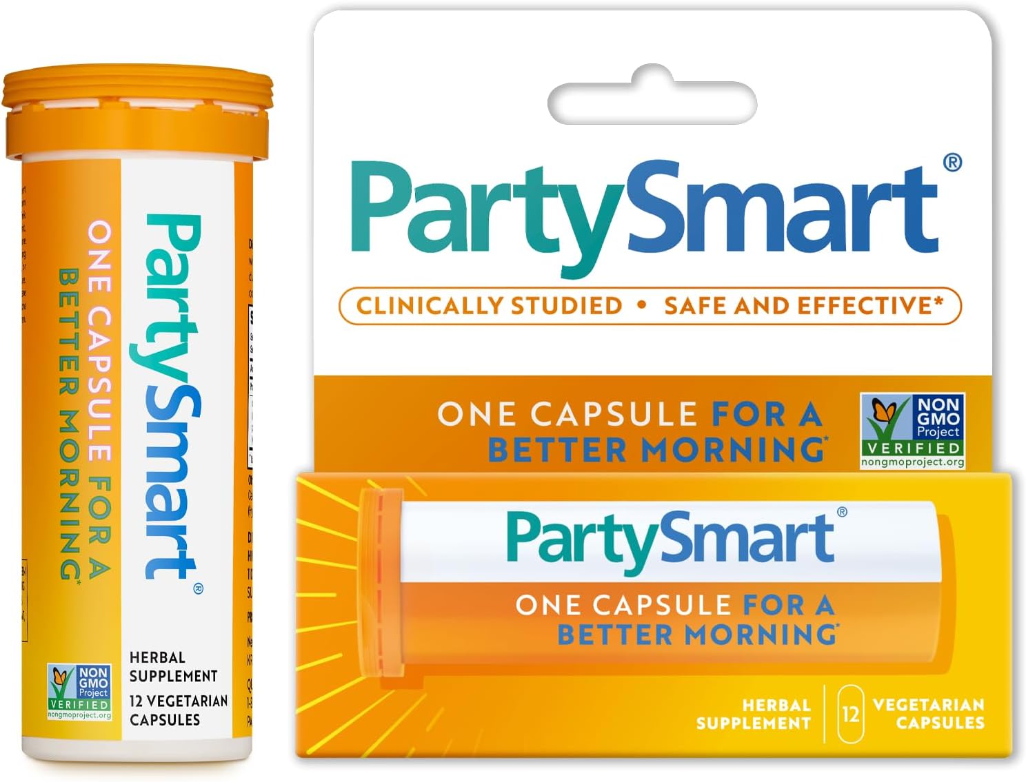 Himalaya PartySmart, One Capsule for a Better Morning, Plant-Based, Liver Support, Better Morning After Drinking, Clinically Studied, Non-GMO Project Verified, 12 Capsules