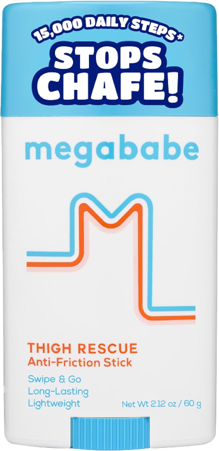 Megababe Thigh Rescue Anti-Chafe Stick | Prevents Skin Chafe & Irritation | Thighs, arms, Bra-Lines & More