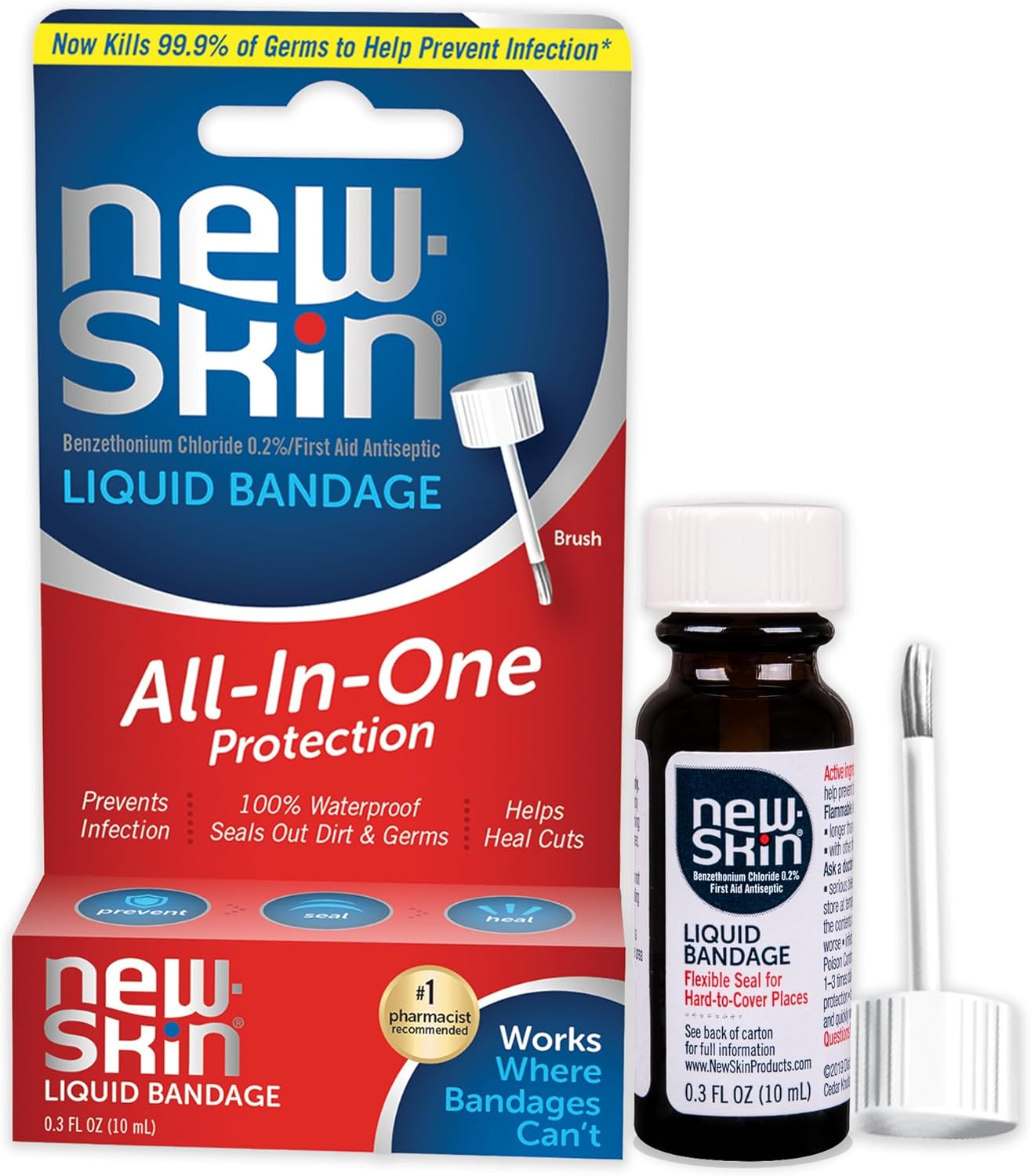 New-Skin Liquid Bandage Liquid Bandage for Cuts and Minor Scrapes, 0.3 Ounce