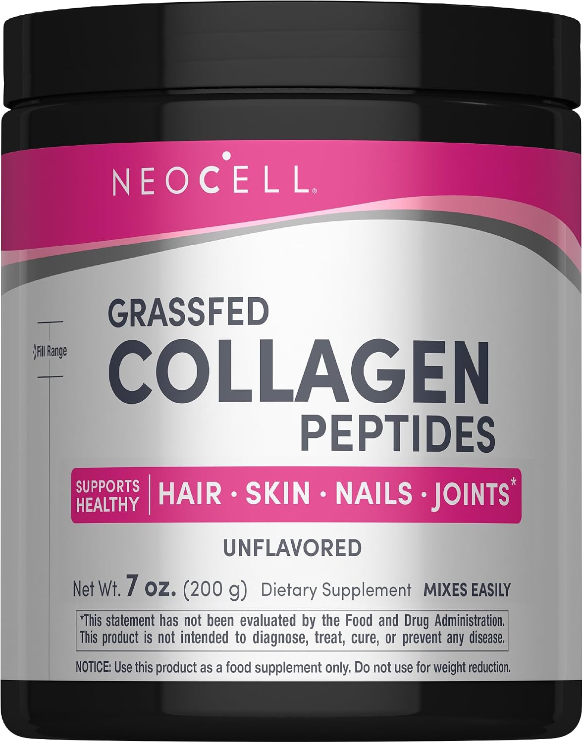 NeoCell Grassfed Collagen Peptides Powder | 7 oz | Unflavored