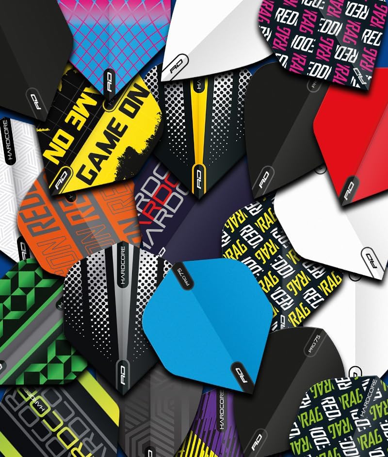 RED DRAGON Bargain Assorted Dart Flights Pack Sets - Available in 25 sets
