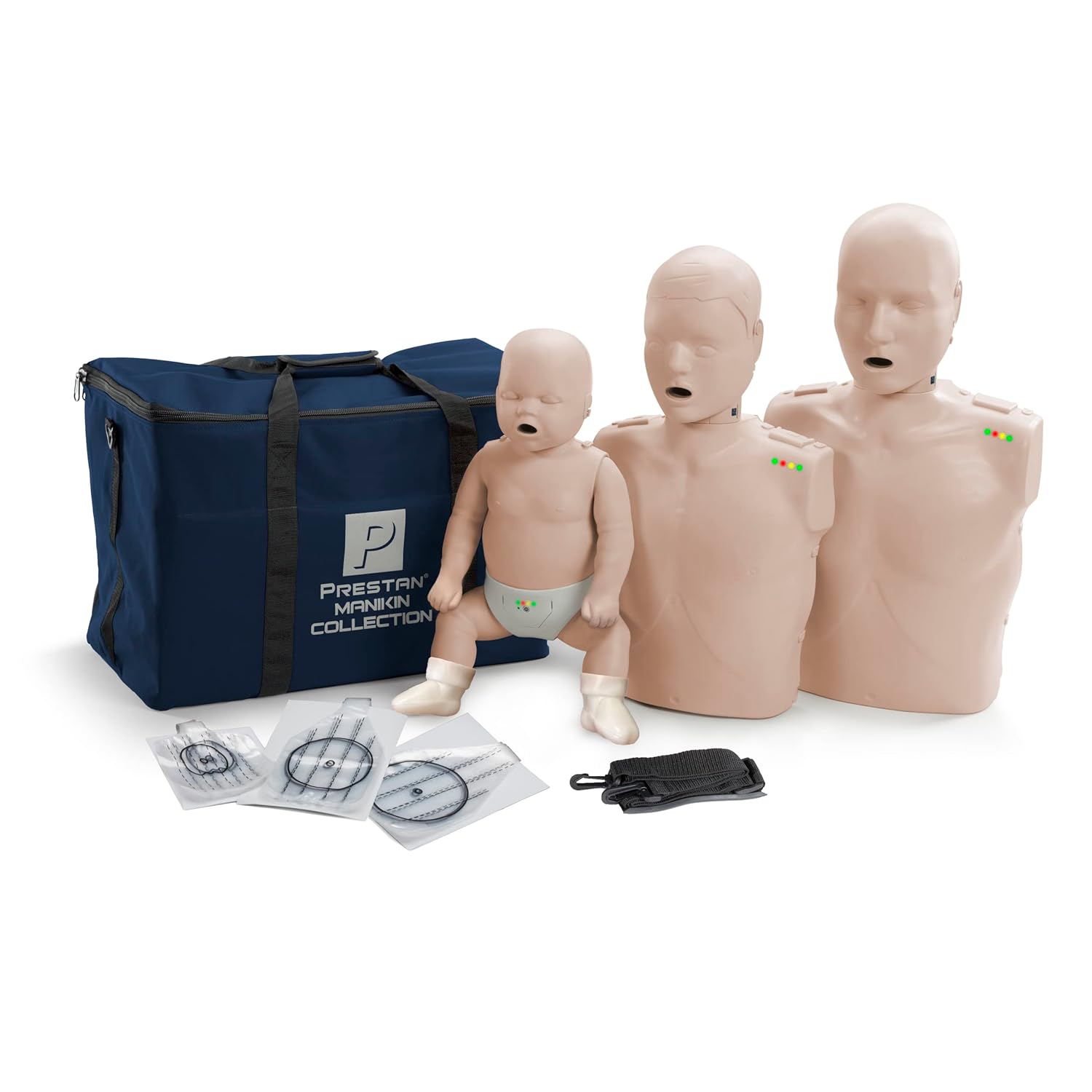 Prestan Collection of CPR Manikins (Adult, Child, & Infant), Medium Skin Tone