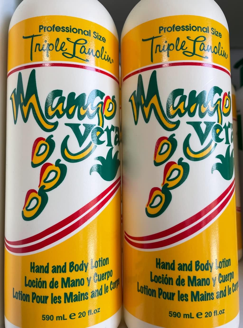 2 x Triple Lanolin Mango Vera Hand Body Lotion -440ml