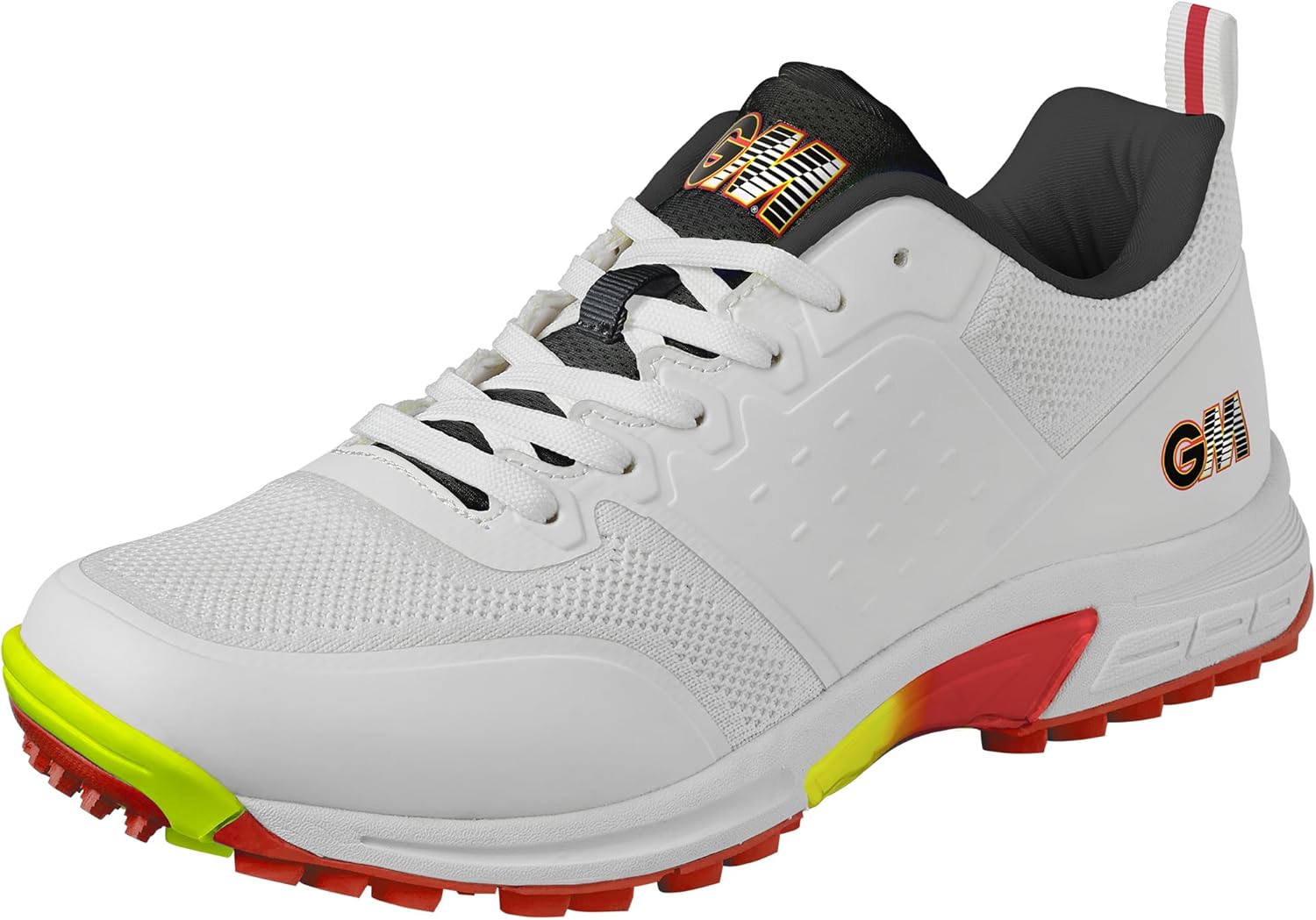 GM | Rubber Sole Cricket Shoes | Lightweigh Upper | Arch Support Grip Comfort & Reduce Fatigue | All Rounder Grip | Sizes UK Junior 1 to 6 and Senior 7 to 13
