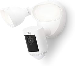 Ring Floodlight Cam Wired Pro with Bird’s Eye View and 3D Motion Detection, White