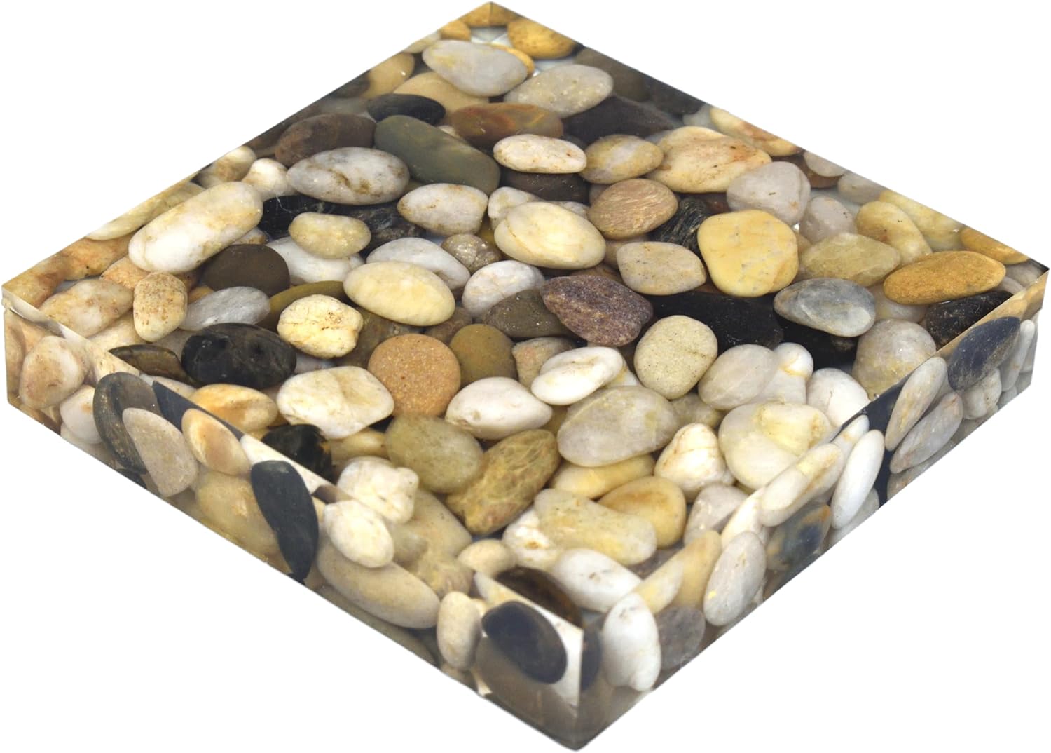 Handmade River Stone Flat Paperweight, Unique Rock Paperweights for Desk, Decorative Paper Weights