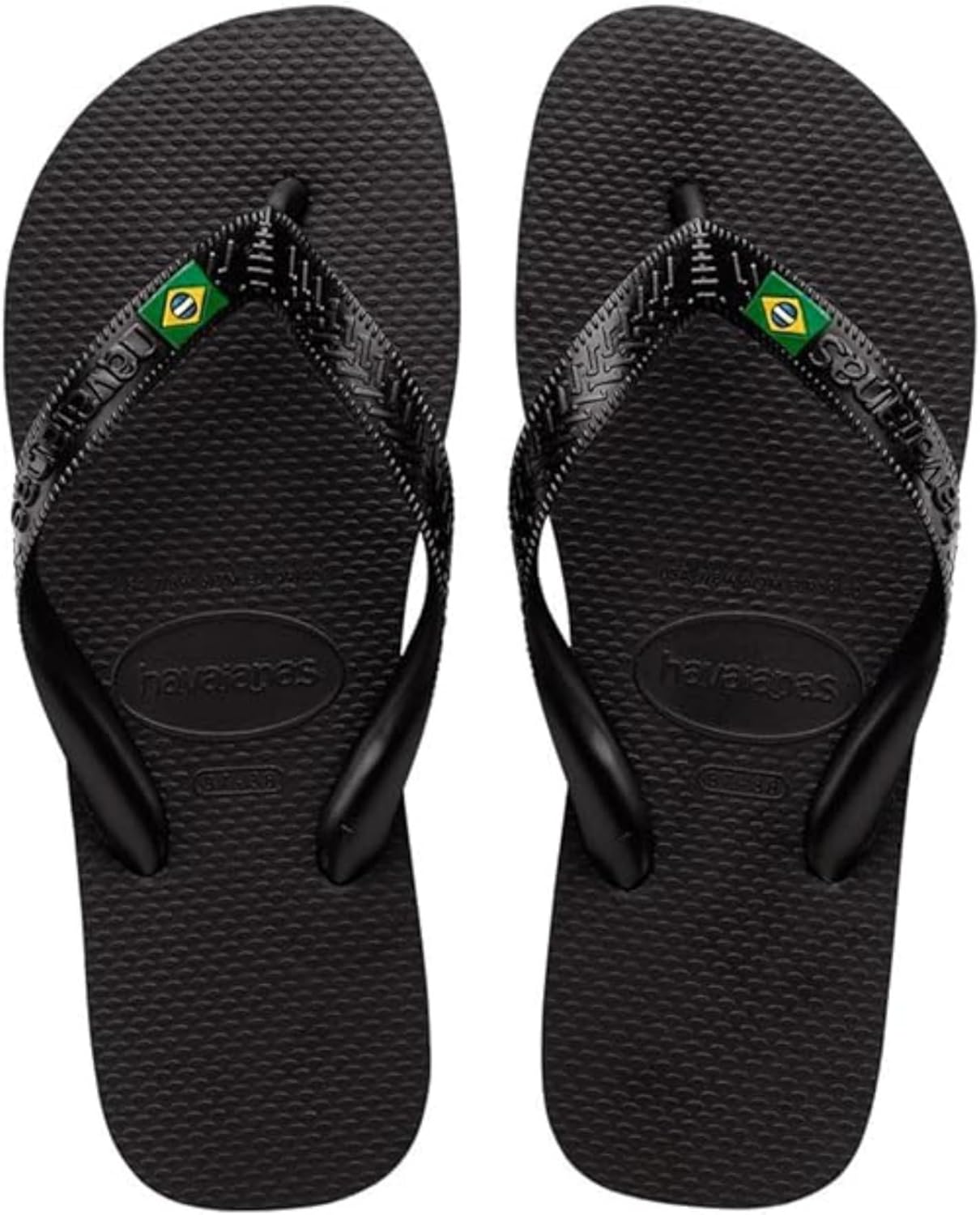 Havaianas - Top Brasil, Comfortable, Durable and Lightweight Flip-Flops, with Non-Slip Sole, Brazilian Flag on the Straps, Adults Unisex