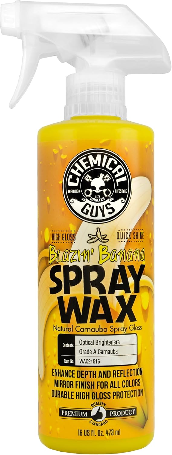 Chemical Guys WAC21516 Blazin' Banana Spray Wax, Natural Carnauba Gloss, Safe for Cars, Trucks, SUVs, RVs & More, 16 fl oz