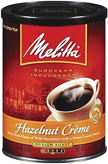 Melitta Hazelnut Creme Ground Coffee, 11-Ounce Cans (Pack of 4)