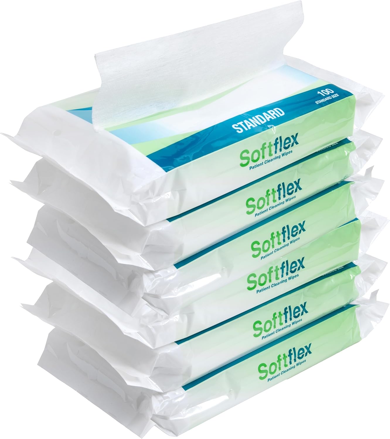 6 x Easy Care Solutions | Patient Cleansing Dry Wipes | Standard 20cm x 26cm | 6 Packs of 100