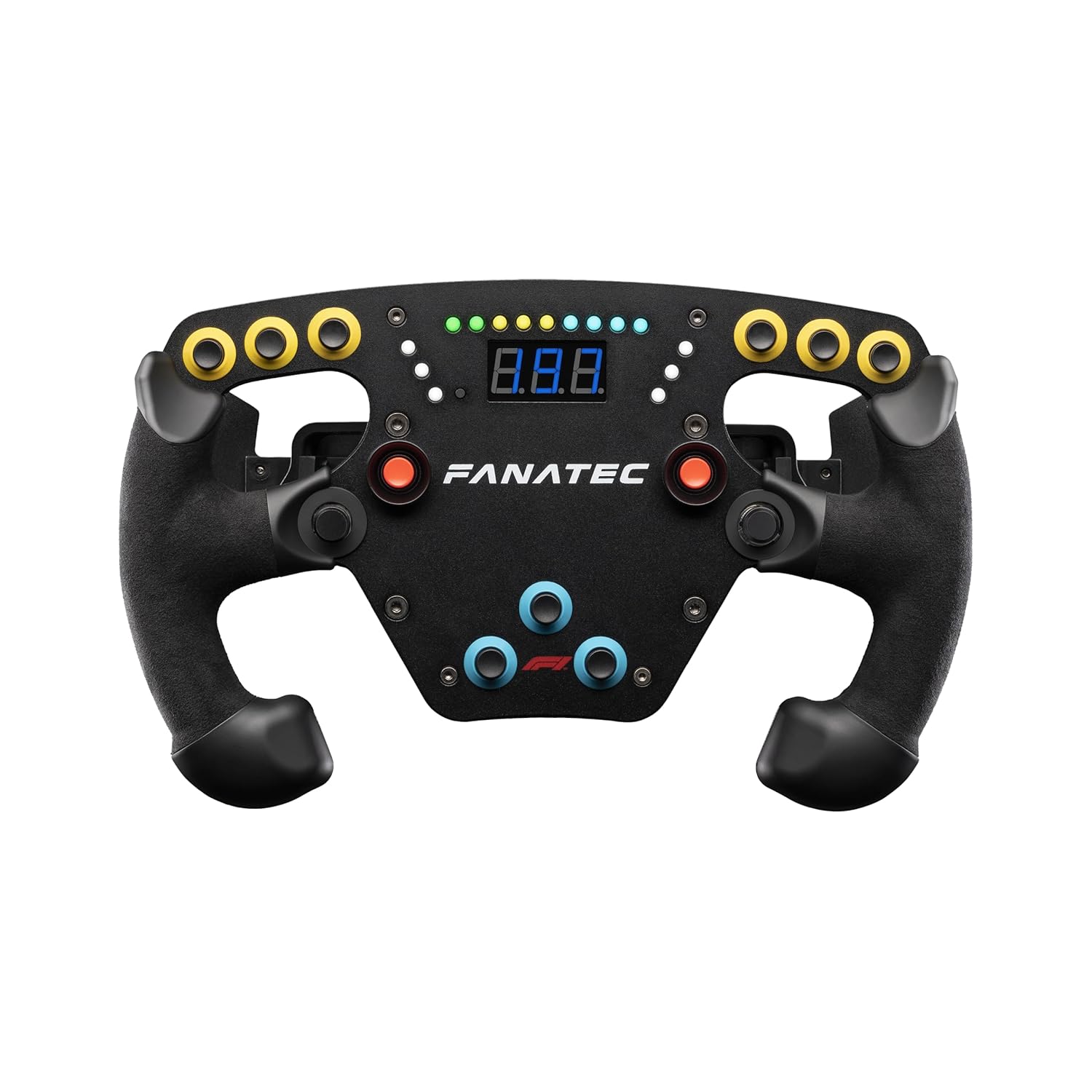 Fanatec Sim Racing ClubSport Steering Wheel F1 Esports V2 – Officially Licensed Formula 1™ Product, Alcantara Grips, LED Display, Magnetic Paddles, Integrated Vibration Motors – PC