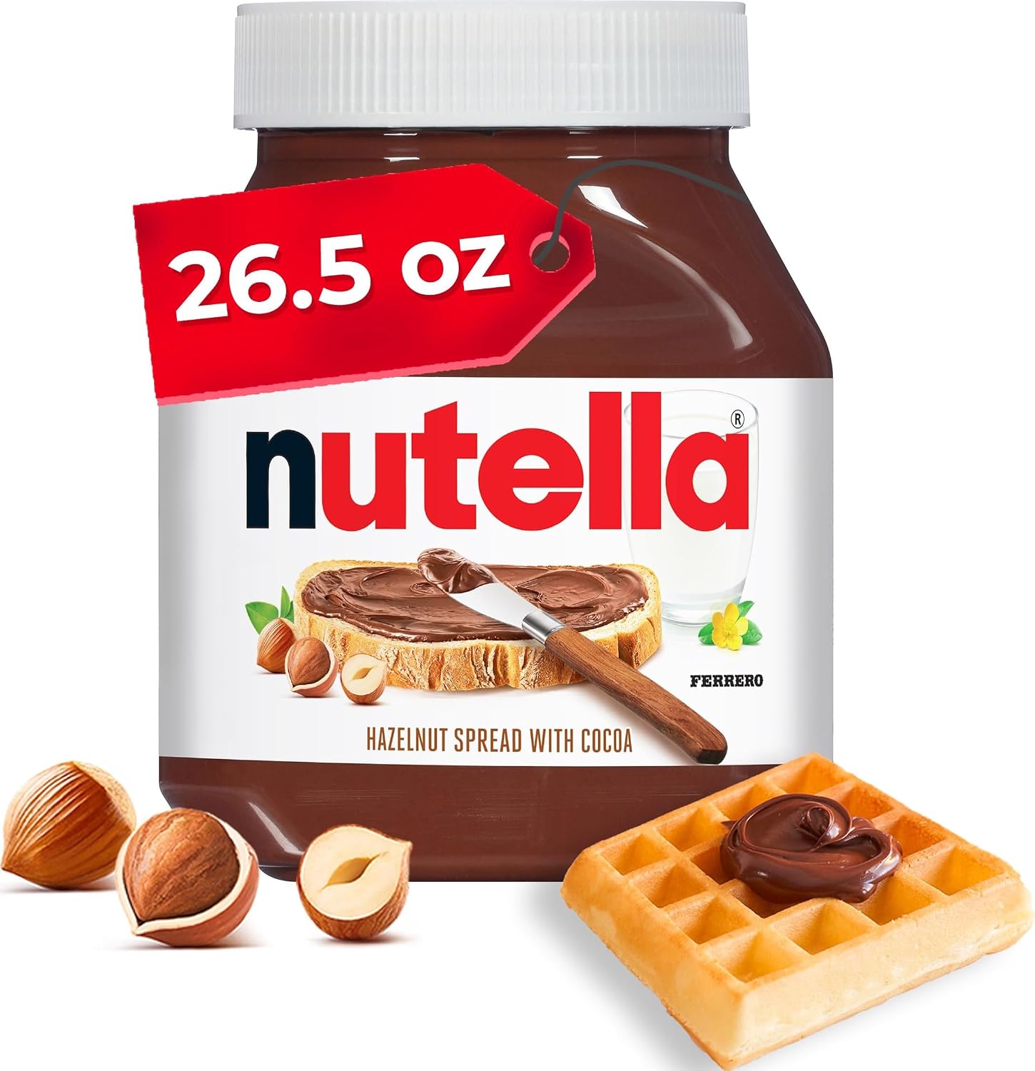 Nutella Creamy Hazelnut Spread with Cocoa, 26.5 oz Jar