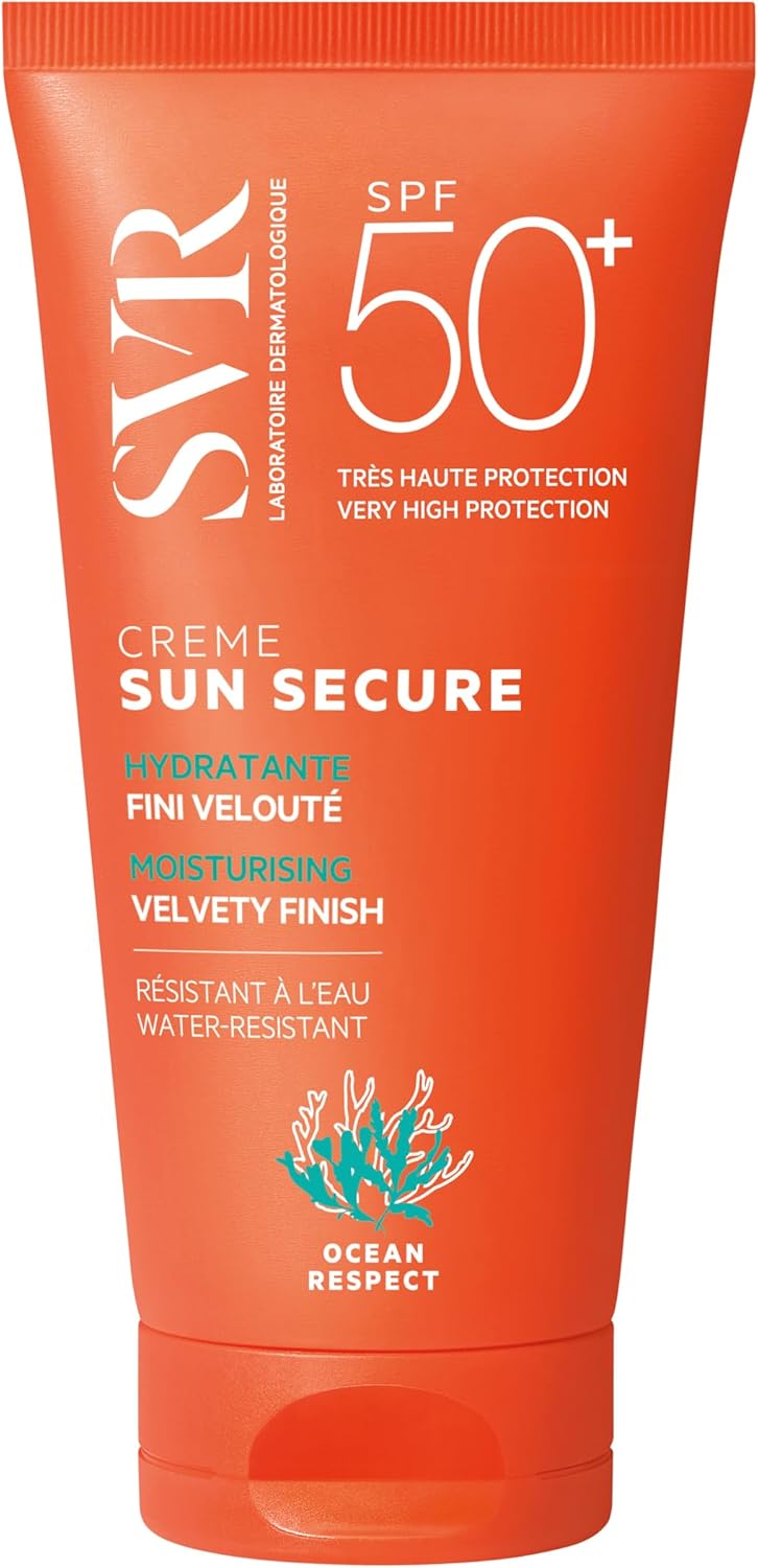 SVR SUN SECURE SPF 50+ - Hydrating Face Sunscreen with Very High UVA/UVB Factor 50 Protection, Non-Greasy, Reef-Safe, All Ages, 50ml