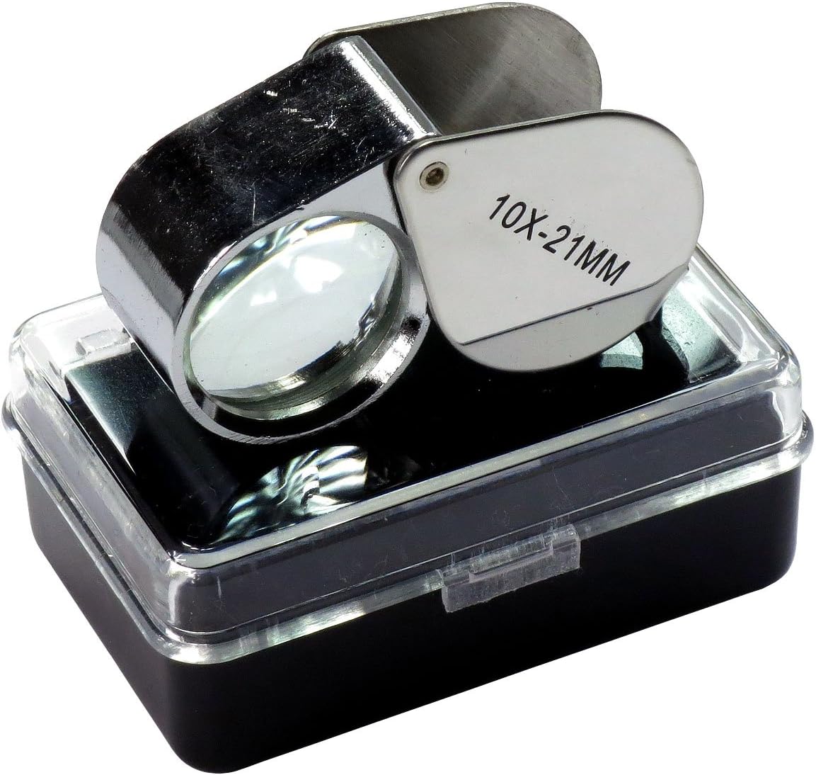 HTS 202A0 10x 21mm Stainless Steel Jeweler's Singlet Loupe