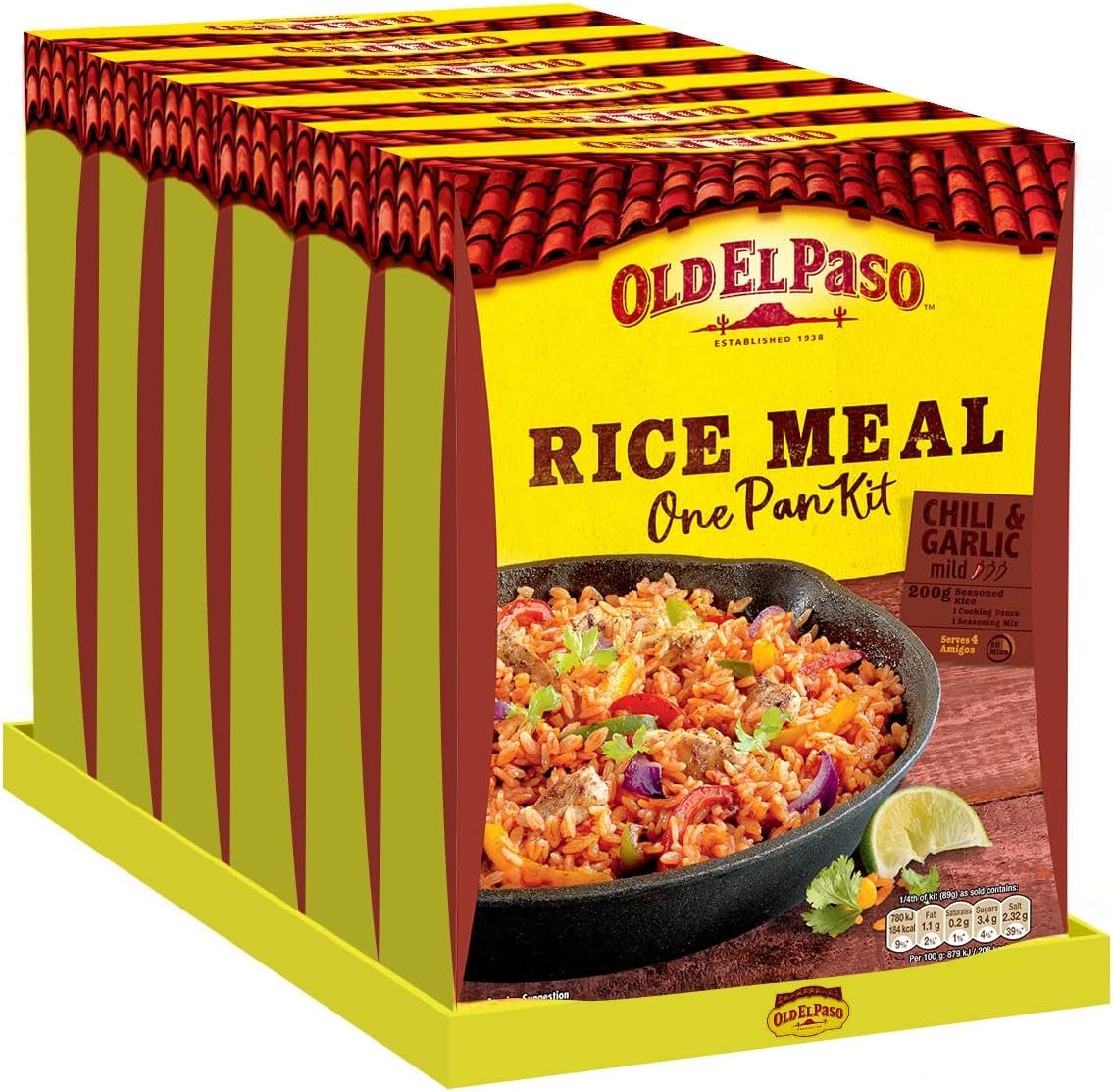 Old El Paso Chilli & Garlic One Pan Rice Meal Kit 355g (Pack of 6)