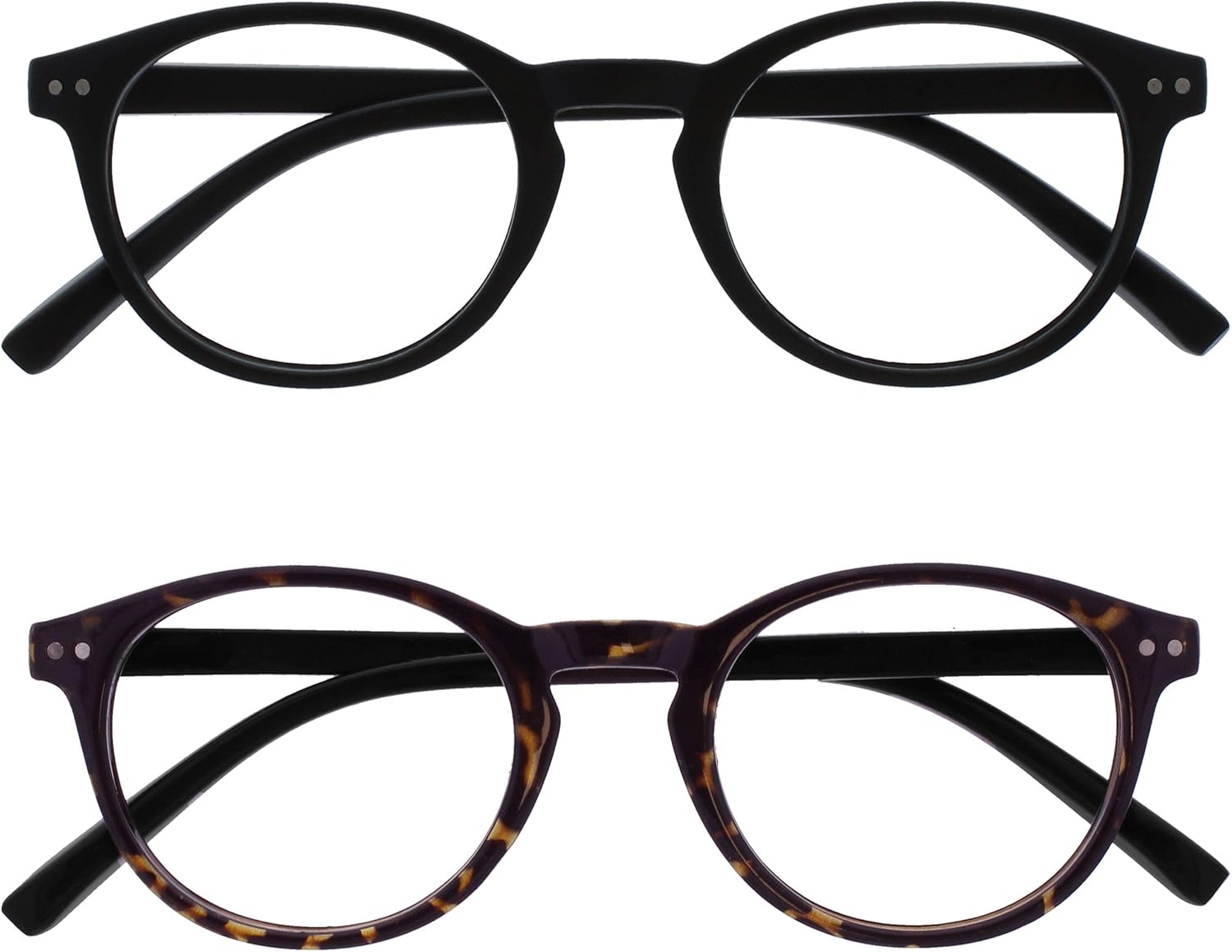 OPULIZE Zen Reading Glasses Cool Round Frame Spring Hinges Scratch Resistant Mens Womens