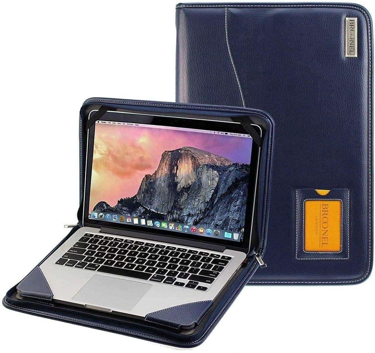 Contour Series - Blue Heavy Duty Leather Protective Case - Compatible with LEEDOW 15.6" Laptop