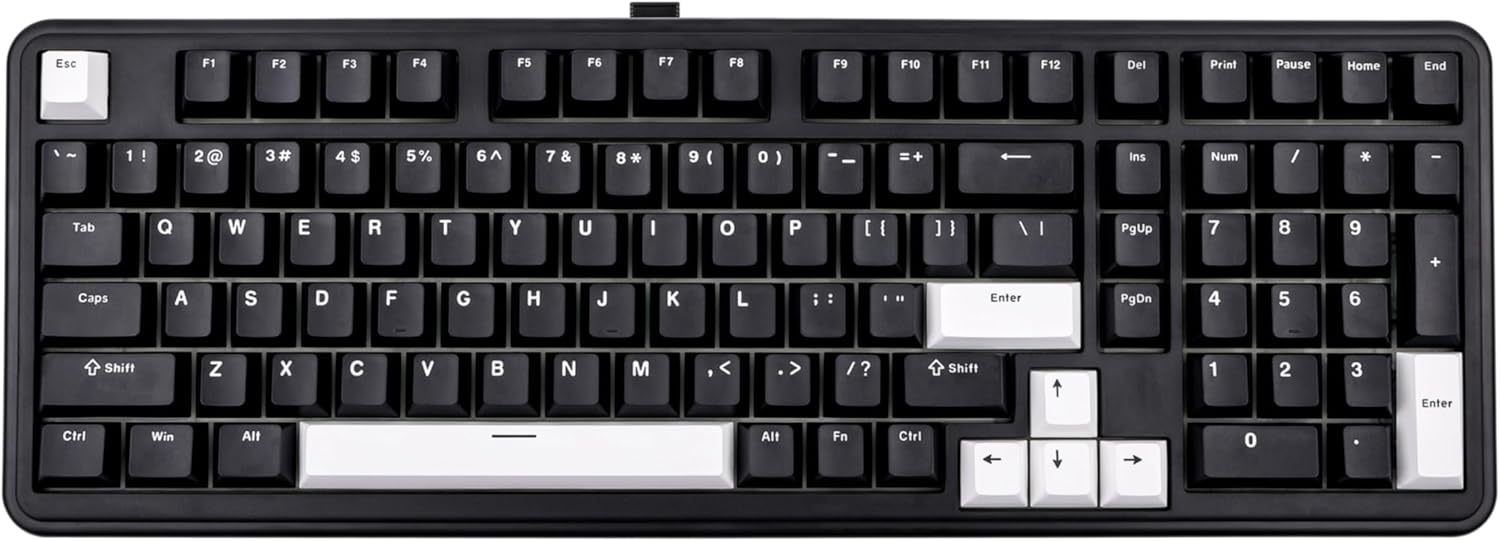 EPOMAKER TH99 Tri-Mode Wireless Mechanical Keyboard with 8000mAh Battery, Hot Swappable Custom RGB Gaming Keyboard with Numpad, Gasket Creamy for PC/Mac/Office (Black, Creamy Jade)