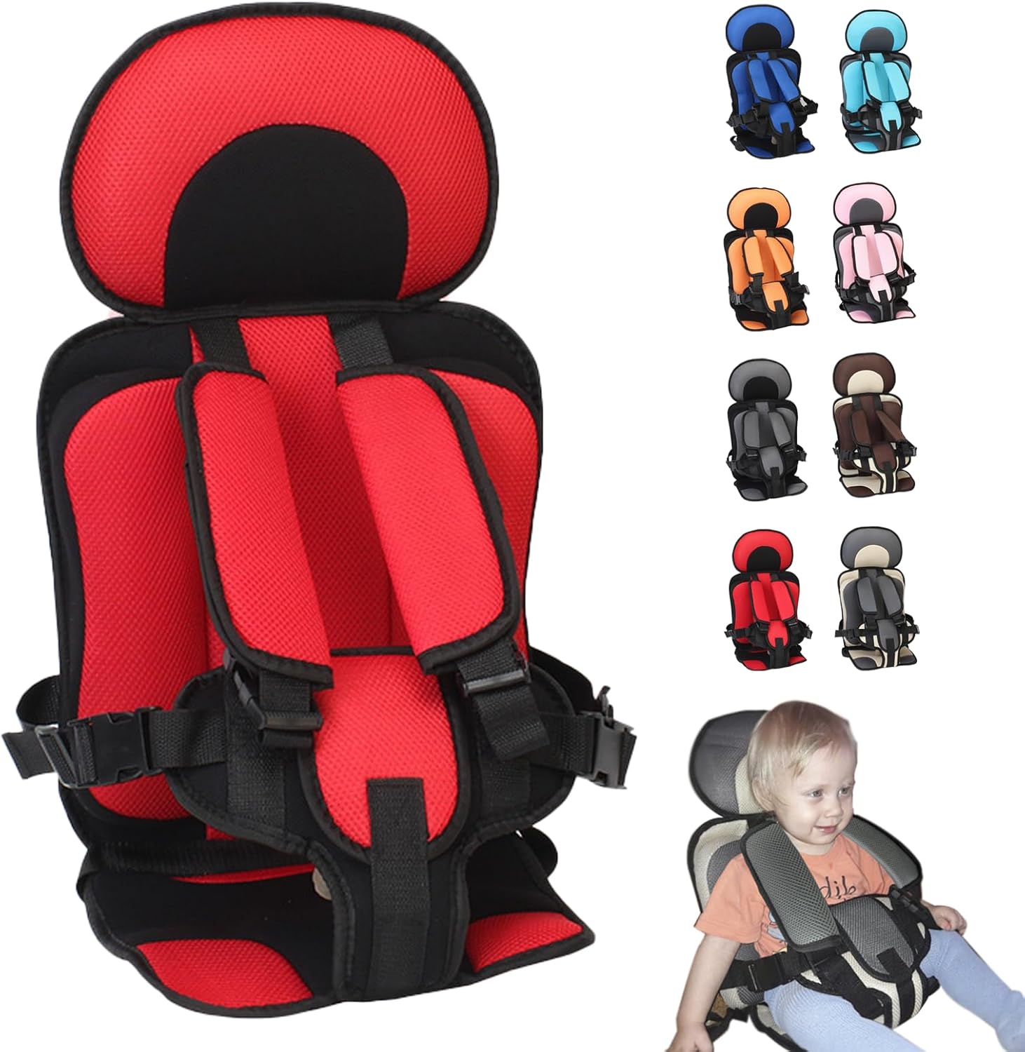 Seat Belt Strap Cover for Kids, Seat Belt Adjuster for Kids, Portable Car Seat Cover for Travel, Adjuster and Seat Belt Cover for