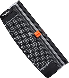 WORKLION Small Paper Trimmer, Portable Paper Cutter for Label, Origami, Card, Photo, Coupon, Scrapbook, Cardstock, Laminated Paper, and Craft Project