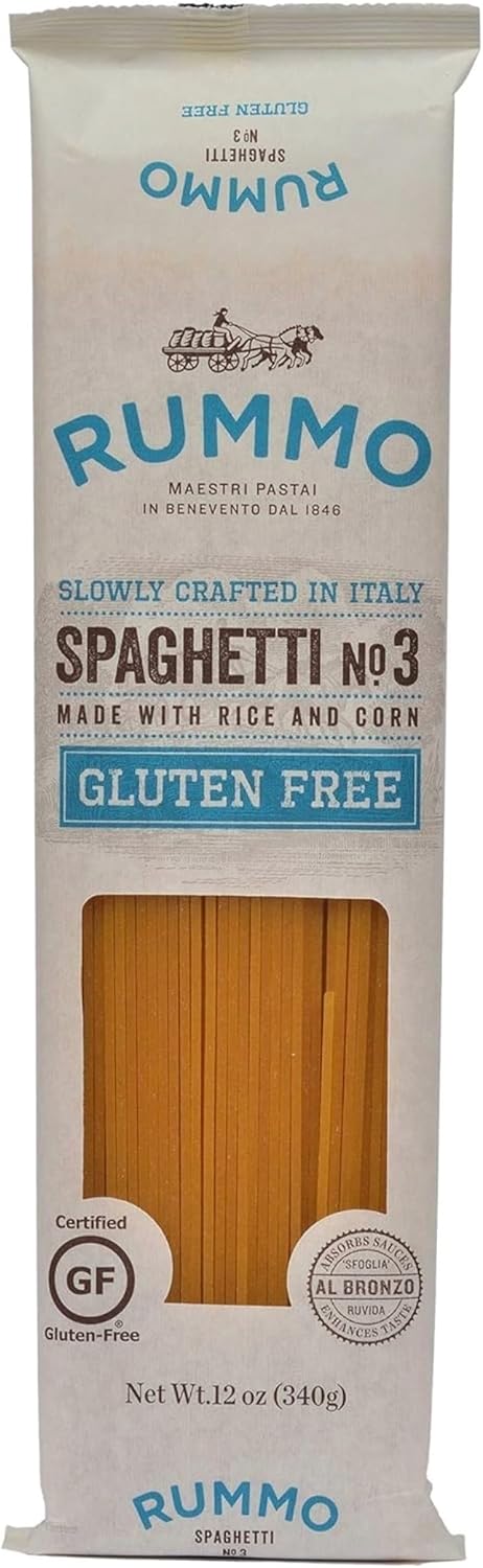 Rummo Gluten Free Spaghetti Pasta No.3 - Classic Italian Long-Strand Pasta, Expertly Made for Gourmet Meals, 340 g (Pack of 1)