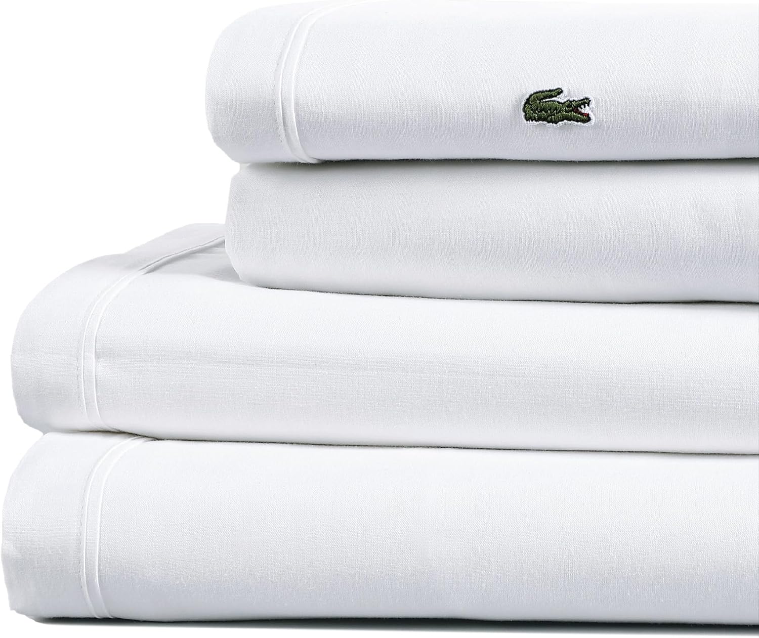 Lacoste Sheet Set, White, Queen