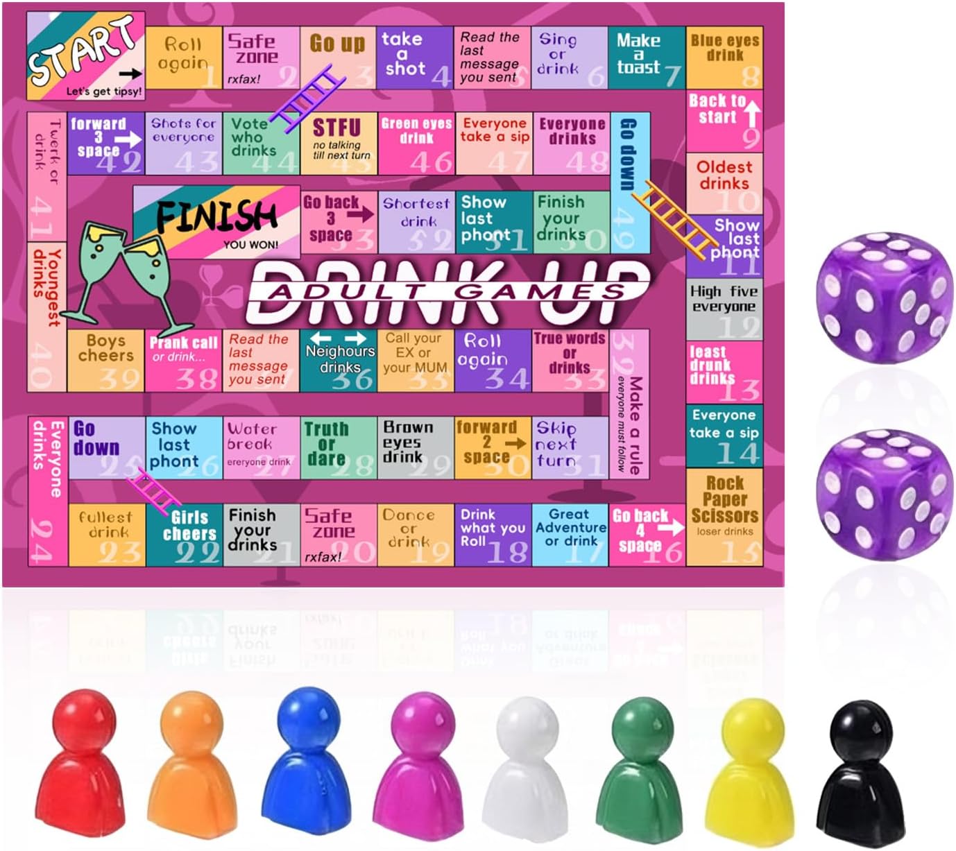 Leseogye Drinking Games for Adults, Funny Drinking Board Games, Monopoly Board Game for Birthdays Party Nights Bachelorette Party