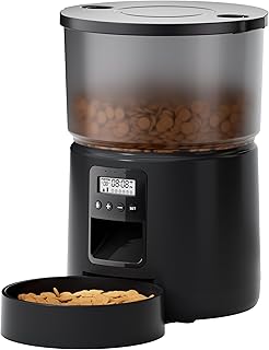 Automatic Cat Feeder: Cat Food Dispenser - Cat Feeder with 1-6 Meals - Cat Feeder Automatic - Customized Feeding Schedule for Cats & Dogs - 3L Cat Automatic Feeders Including Desiccant Bag - BEMOONY