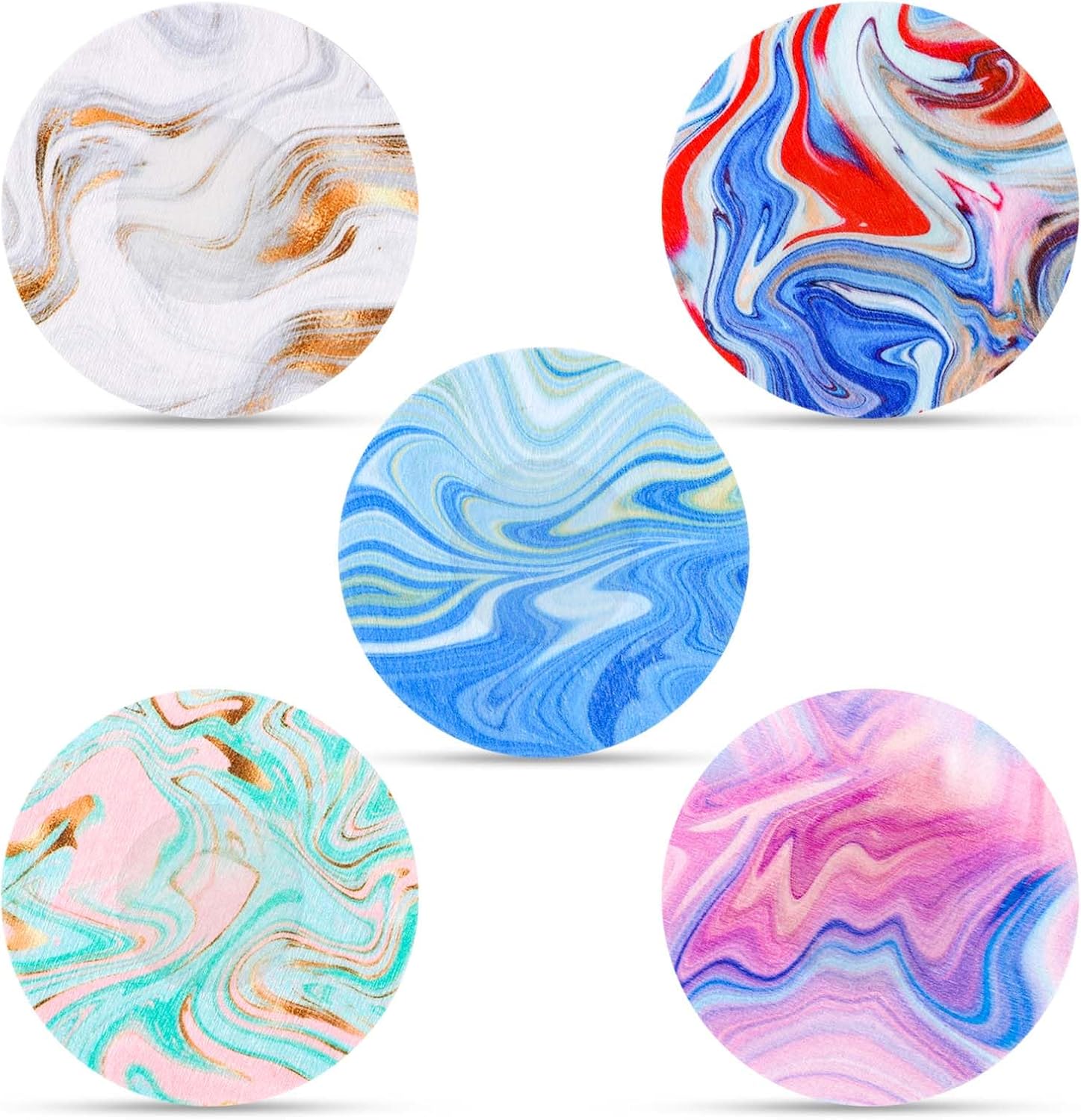 25pcs Sensor Covers for Libre 2/3, Waterproof Adhesive Patches Blood Glucose Monitor Patch Sensor Stickers CGM Overpatch Tape Compatible with Libre (Marble Gradient, 5 Styles)