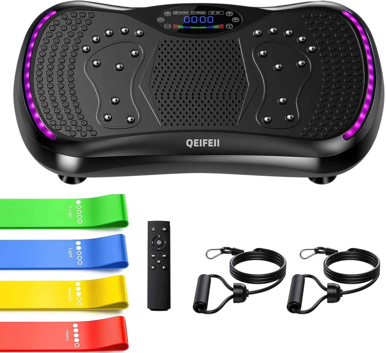 Vibration Plate Exercise Machine, 3D Vibrating Plates for Weight Loss and Lymphatic Drainage, 200 Adjustable Speeds Max Weight 400 Lbs, Whole Body Workout Sculpting Platform for Home Fitness