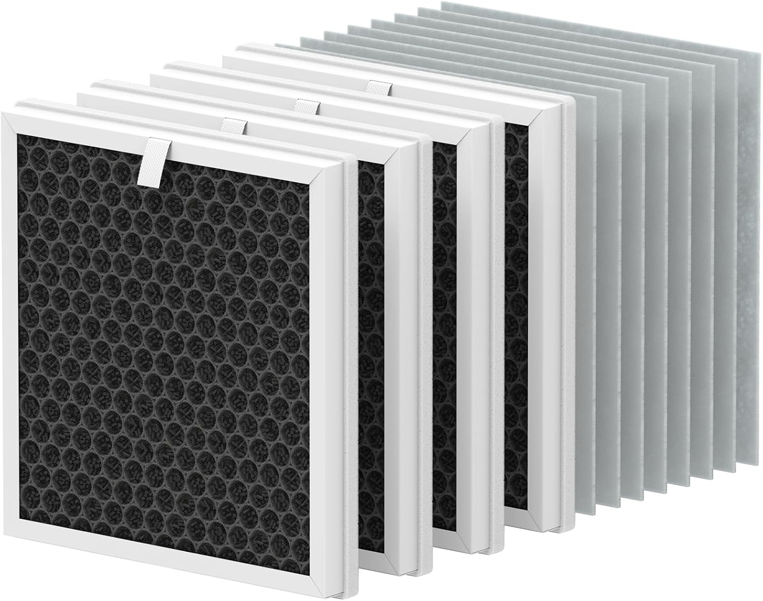 3-in-1 Replacement Filters for Pure Enrichment PureZone Air Purifier (PEAIRPLG) - 4 Filter + 8 Pre-Filters