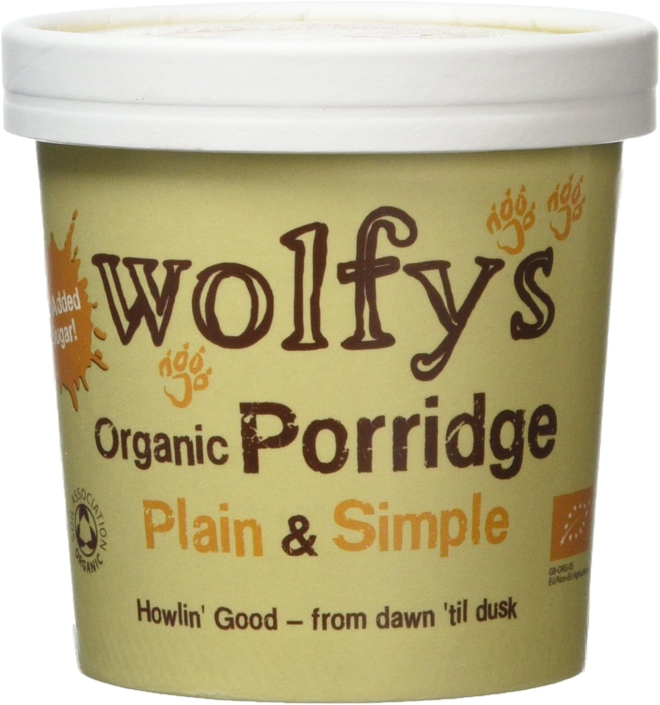 Wolfy's Organic Plain and Simple Porridge, 60 g, Pack of 6
