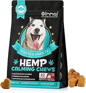 Dvoevivh Calming Chews for Dogs, Dog Calming Treats Anxiety Relief Natural Soothing Supplement, Dog Stress & Dog Anxiousness - Helps Aid with Thunder, Fireworks, Chewing & Barking