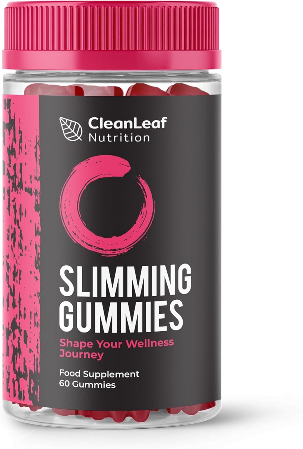Slimming Gummies – Healthy Keto Snacks – No Added Sugars – Strawberry Flavour – Vegan and Gluten Free - 60 Gummies